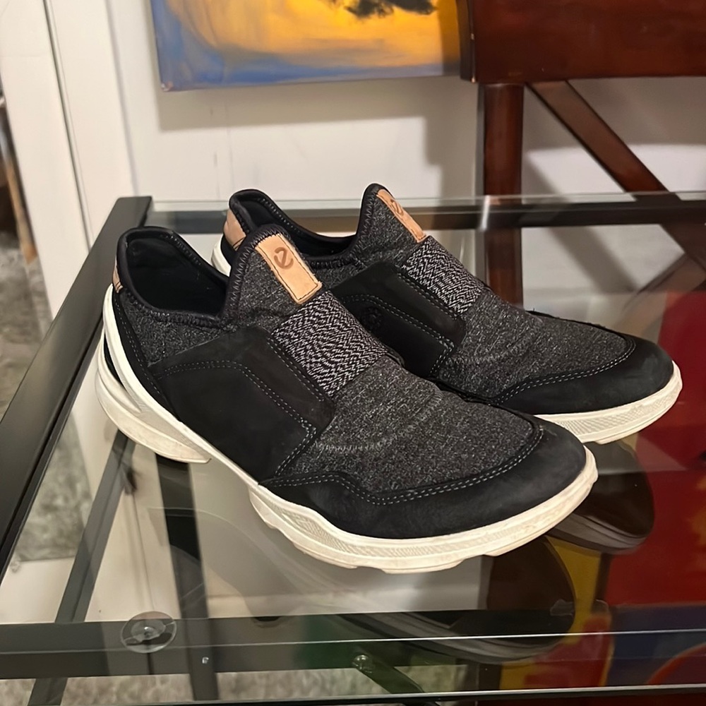 Ecco BIOM Street Slip-on Black Tennis Shoes, Size 39 (8-8.5)